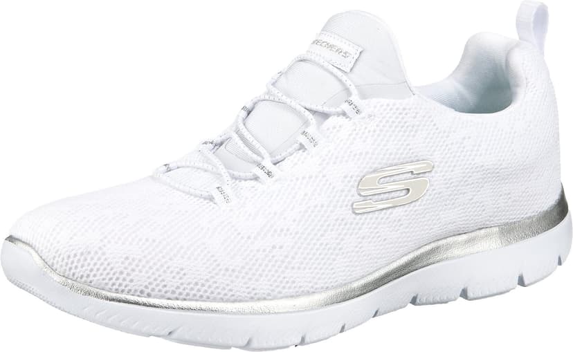 Skechers Women's Summits Leopard Spot Trainers,White Mesh… - 1