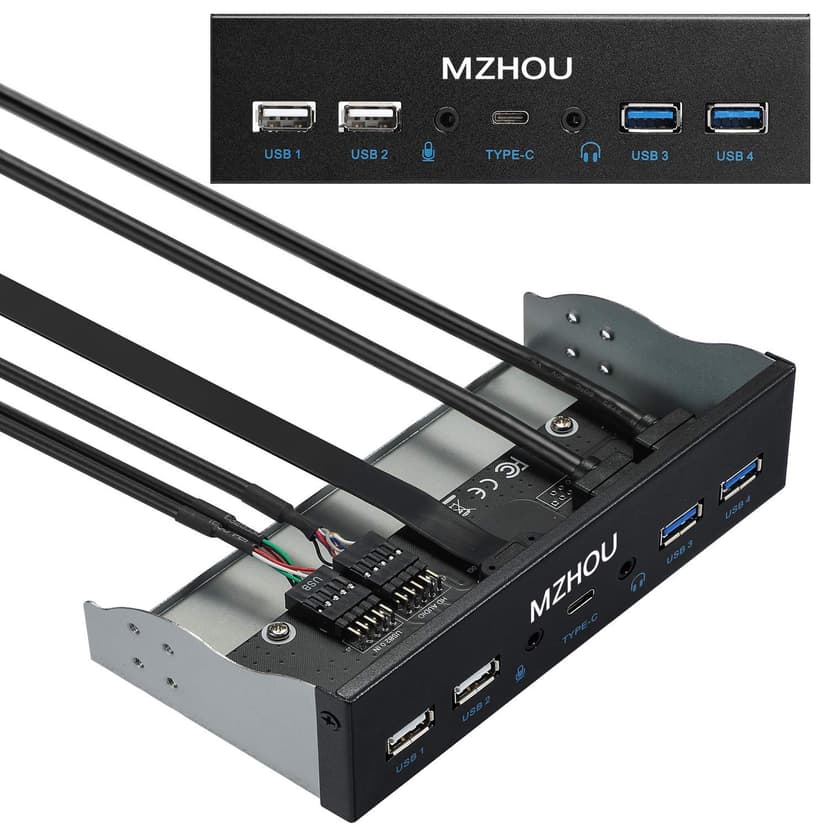 MZHOU Hub USB 3.0 5 Ports Multifonction, Carte d'Extensio… - 1