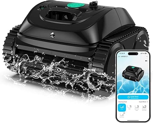 WYBOT C1 Robot Piscine Fond et Parois 150 Min Aspirateur Piscine avec Planification Intelligente des itinéraires, Nettoyage entièrement Automatique du Sol, 150m² Nettoyage Rapide(Vert Noir)