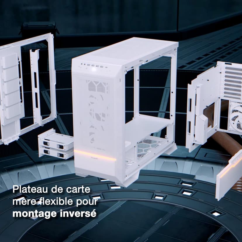 be quiet! Dark Base Pro 901 White PC case, maximum airflow, 3x Silent Wings 4 PWM fans, virtually inaudible operation, flexible motherboard tray for an inverted layout, ARGB lighting, BGW51 - 6