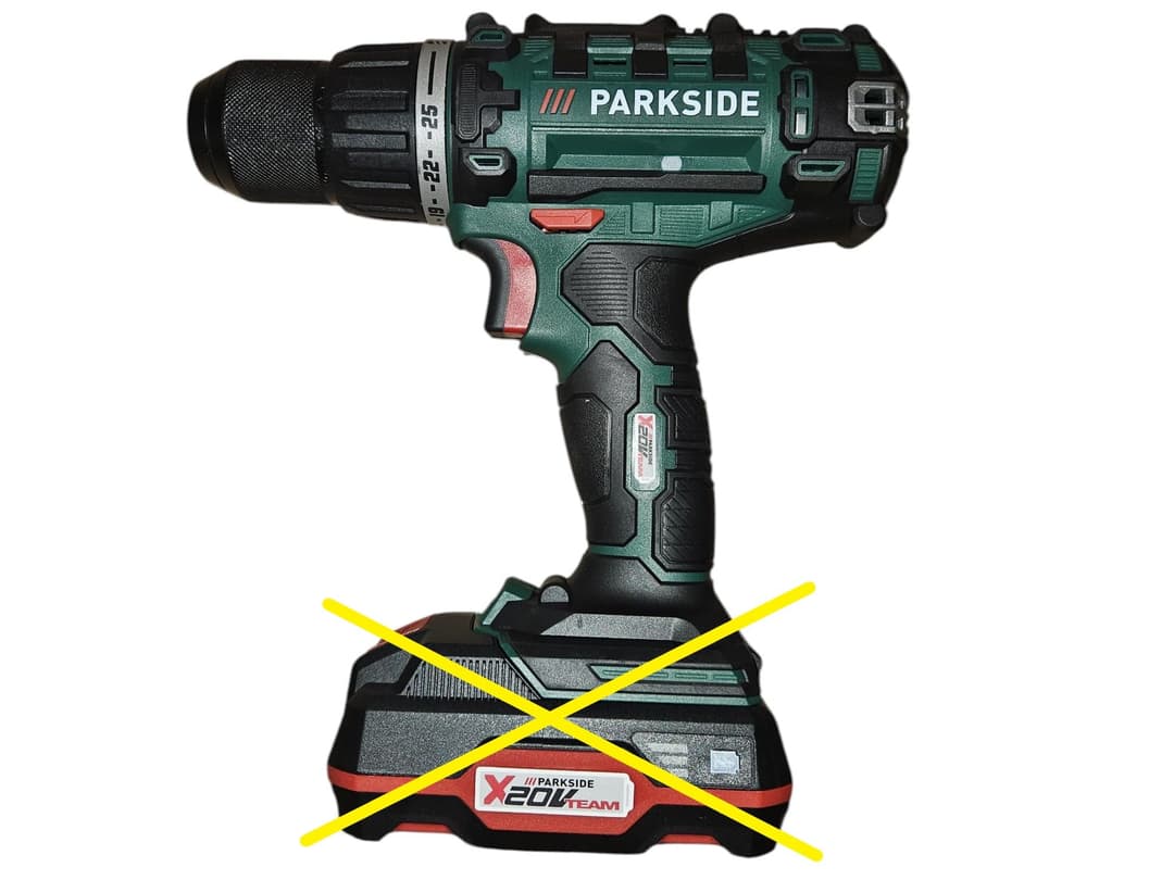 Parkside Cordless Drill PABS 20-Li X20V in Transport Case (without Battery and Charger)