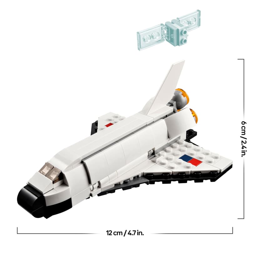 LEGO 31134 Creator 3 in 1 Space Shuttle Toy to Astronaut Figure to Spaceship, Building Toys for Kids, Boys, Girls Aged 6 and up, Creative Gift Idea - 8