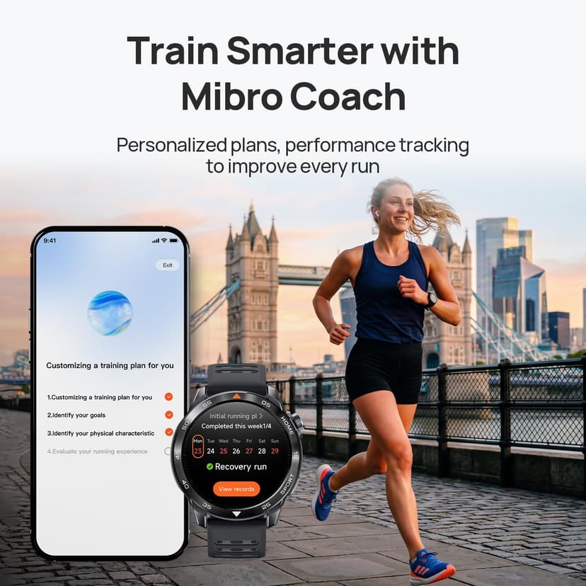 Mibro GS Pro2 - Multisport Smartwatch with Dual Band GNSS, Training Guidance, Smartwatch with Heart Rate Monitoring for Swimming, Cycling, Running, Hiking, Skiing and Padel (Dark Gray) - 3