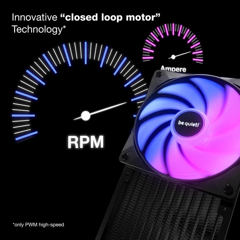 be quiet! Light Wings LX 120mm PWM White ventilateur, Pack de 3 ventilateurs, hub éclairé et pales dépolies pour des effets d'éclairage spectaculaires, 16 LED RGB adressables, 7 pales de ventilateur - 6