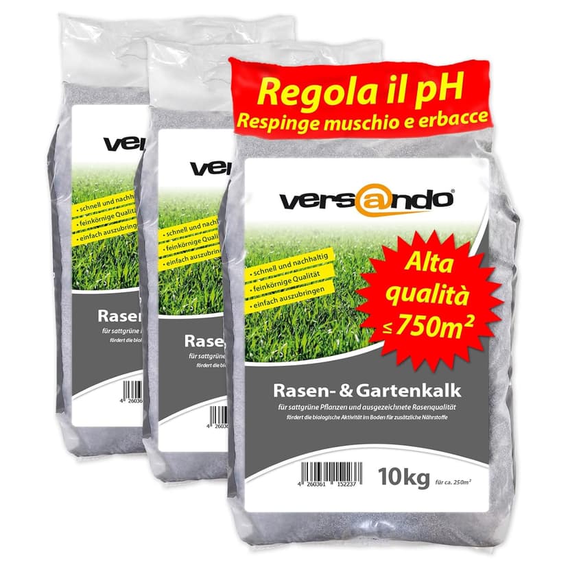 versando 30 kg di calce per prati e giardini fino a 600 m²: e favorisce lo sviluppo del terreno e delle radici, ideale per prati con effetto a lungo termine - 1