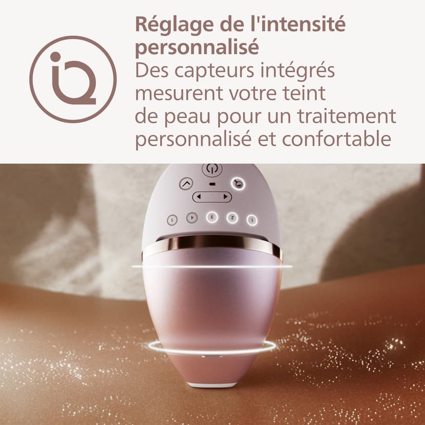 Philips Lumea série 9900 - épilateur à lumière pulsée, alternative à l'épilation laser, SenseIQ et SkinAI, 2 embouts pour le corps et le visage, BRI950/02 - 8