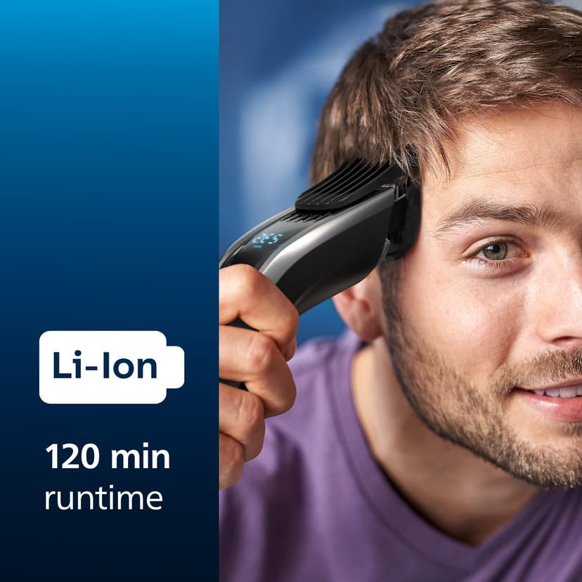 Philips Hairclipper Series 9000, Electric Shaver and Trimmer for Men, Digital Touch Control, Ultimate Power, Perfect Haircut, Titanium Blades, 400 Length Settings, 120 mins. of Cordless Use, Model HC9450/15 - 6