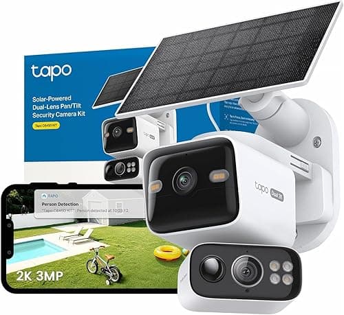 Tapo C645D Outdoor Wifi Camera Kit with Solar Panel, 2K D…