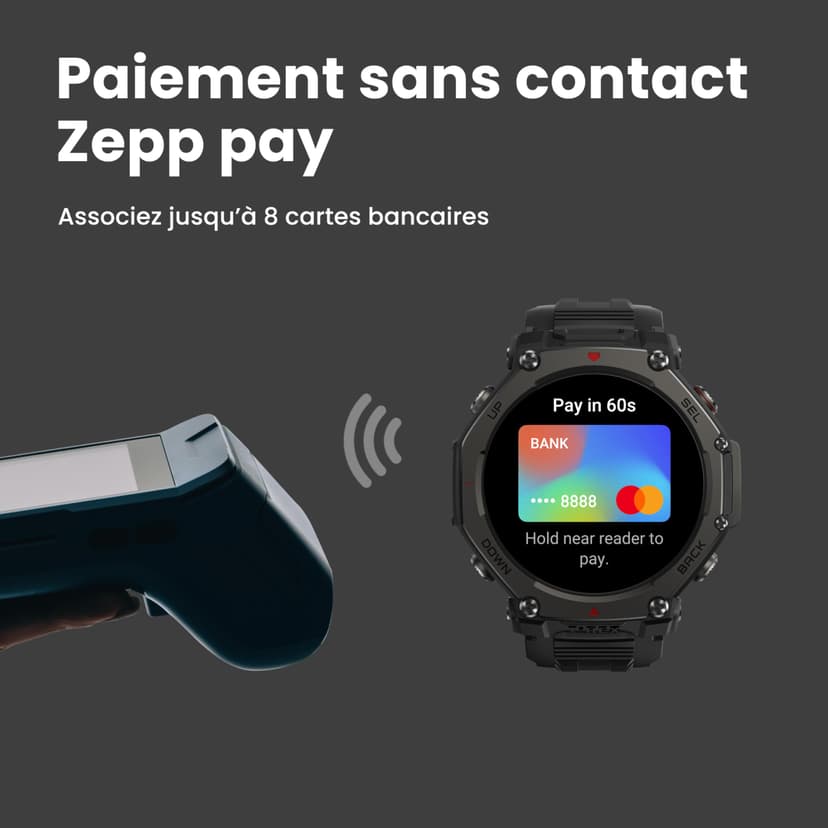 Amazfit T-Rex 3 Pro Outdoor Smart Watch 48mm Sapphire AMOLED Display, Ti Bezel, Dual Band GPS, Offline Maps, 25 Days Battery, Built-in Flashlight, 10 ATM, 180+ Sports Mode for Android & iPhone - 7
