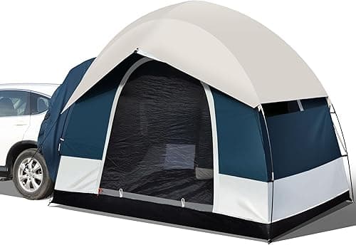 Universal Rear Tent SUV Tent for Camping, 6 Person Car Camping Tent, SUV Tailgate Tent for Outdoor, Easy to Set Up Tent with Rain Roof, 250 x 250 x 210 cm, for Car, CUV, Bus, Minivan