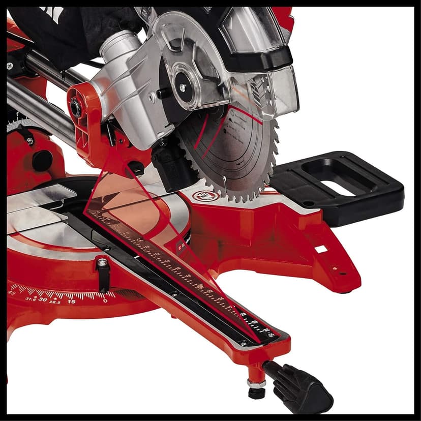 Einhell Dual Bevel Sliding Mitre Saw 1800W, +/-45° Mitre, +/-47° Bevel Saw with 48T Blade for Cutting Wood, Dust Extraction, Laser, Suitable for Materials Such as Wood, Coated Boards or Plastic - 3