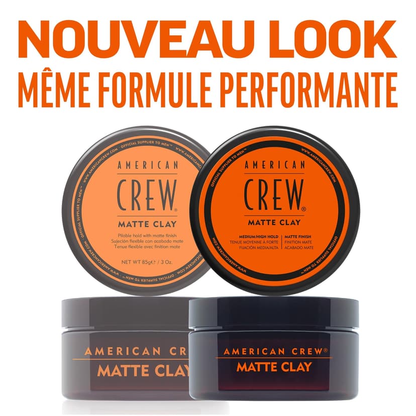 American Crew Texturising Matte Clay with Medium Hold and Low Shine, Gifts for Men, for Control and Definition, Non-Greasy formula, Hair Styling for Men - 85 g - 8