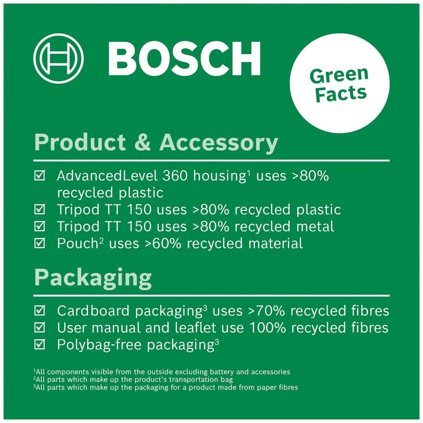 Bosch Laser lignes AdvancedLevel 360 avec trépied premium (3 laser lignes avec laser à 360° pour un alignement dans toute une pièce, dans boîte carton) - 2