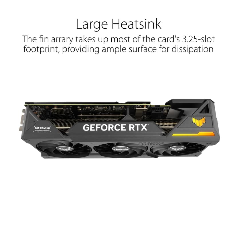 ASUS TUF Gaming GeForce RTX 4070 Ti Super 16GB GDDR6X OC Edition Gaming Graphics Card (NVIDIA GeForce RTX4070Ti DLSS 3, PCIe 4.0, 2X HDMI 2.1a, 3X DisplayPort 1.4a, TUF-RTX4070TIS-O16G-GAMING, Black) - 3