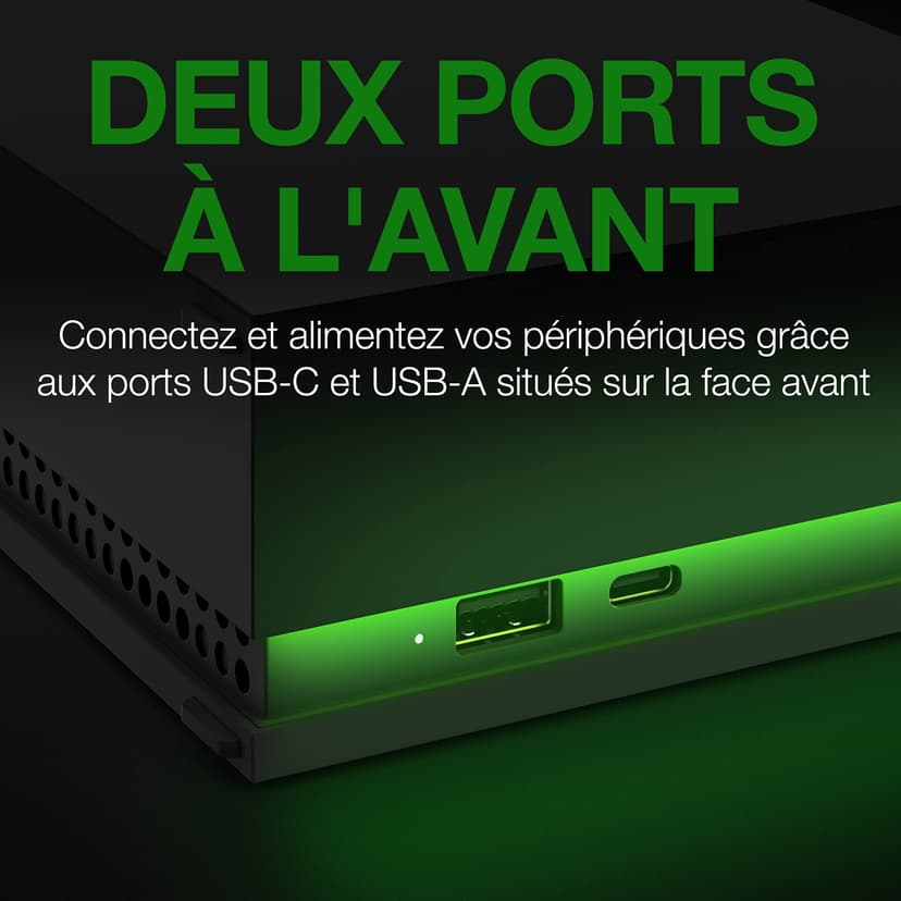 Seagate Game Drive Hub 8To, Disque Dur Externe HDD, USB 3.2, Deux Ports USB-C et USB-A, certifié Xbox, LED RVB, Services Rescue (STKW8000402) - 5