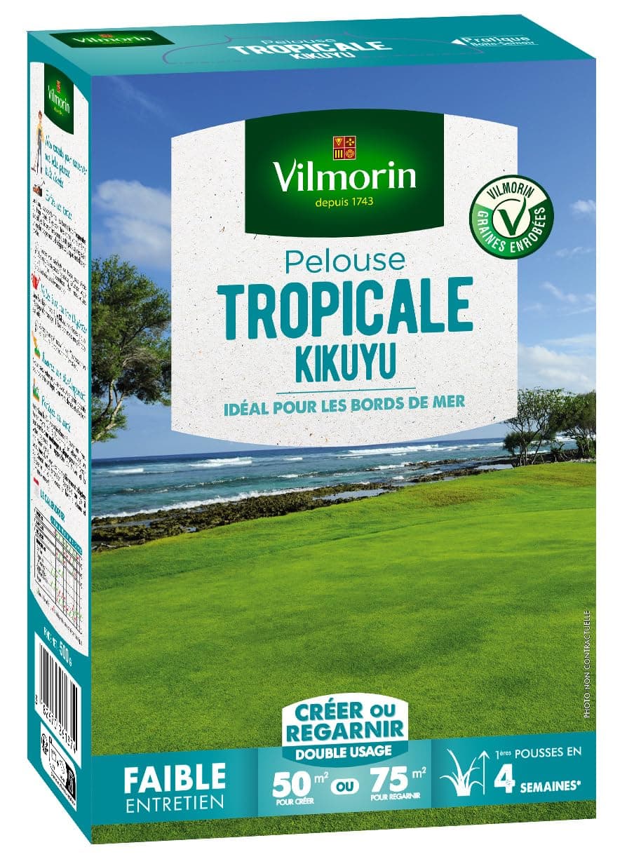 Vilmorin 4344512 Kikuyu Tropical Grass 500 g Green