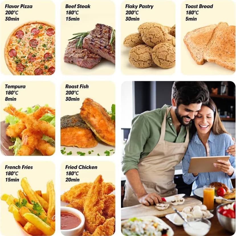 Pack of 150 Air-Fryer Liners Baking Paper for Hot Air Fryer Ninja AF500EU AF500EUCP, Cecotec 9000, 100 Pieces Rectangular for 5.2L, 50 Pieces for 10.4L & 10L Various Two Sizes Air Fryers - 6