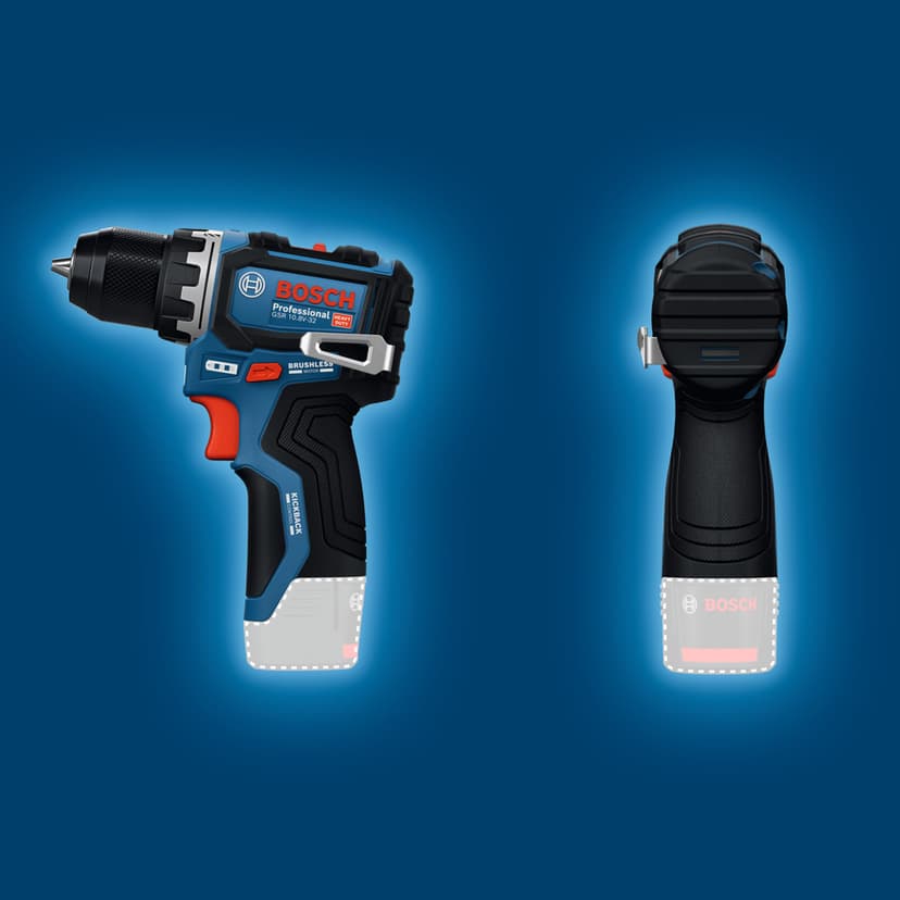 Bosch Professional perceuse-visseuse 12V sans-fil GSR 12V-32 (Advanced KickBack Control, moteur sans charbons, avec batterie 2,0 Ah, GAL 12V-20, accessoires, calage P&C, sac à outil) - 7