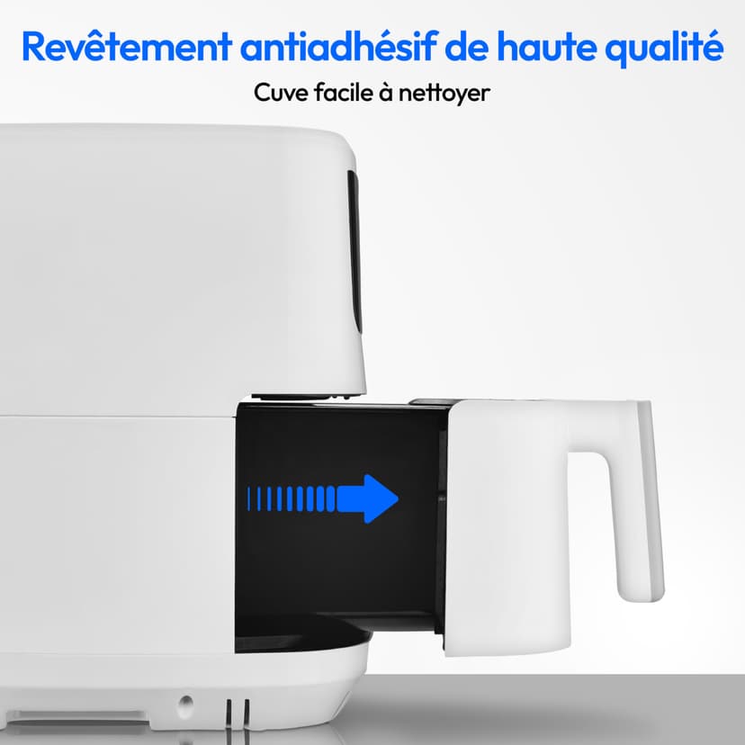 MEDION Air Fryer P10 XL Duo (Double résistance, distribue la chaleur uniformément, capacité 6,8 L XXL, 2150 W, 9 programmes automatiques, ecran tactile digital, MD11750) blanc - 7