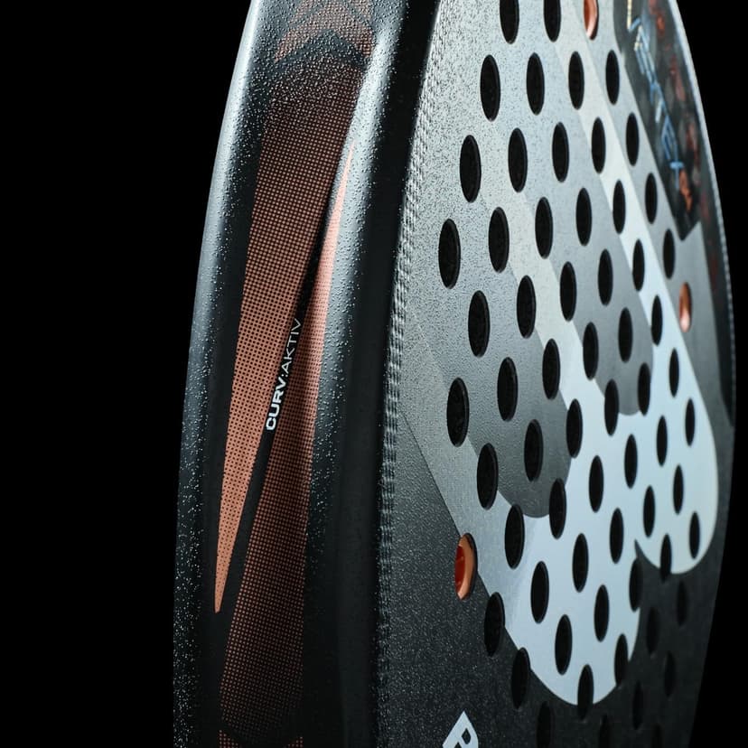 Bullpadel Vertex 04 25 Unstrung 370G Padel Racket Padel Racket Dark Grey - Orange - 9