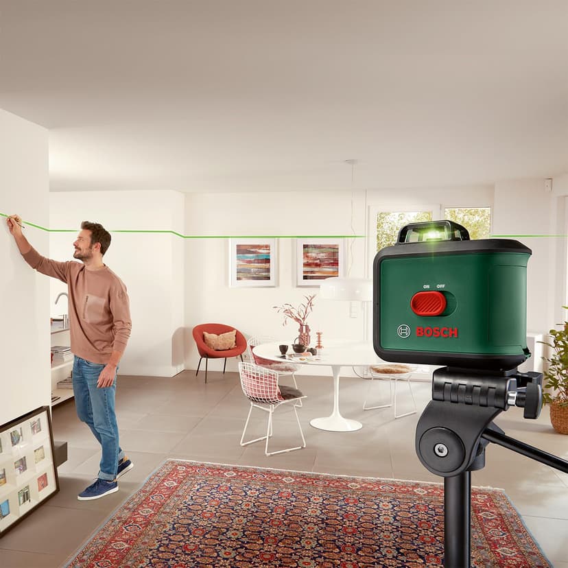 Bosch Cross line Laser UniversalLevel 360 with Premium Tripod + Universal clamp MM 3 (Vertical + Horizontal Laser Lines incl. 360° for Alignment Throughout the Entire Room, in Cardboard Box) - 5