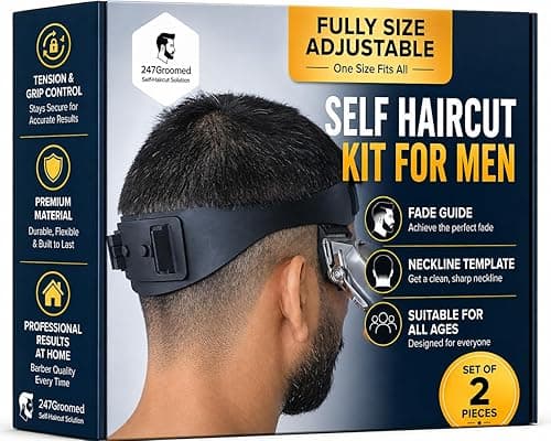 Self Haircut Kit for Men | 2Pcs SelfCut Guide for Men: Ne…