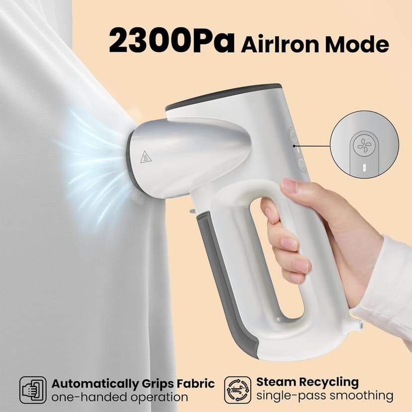 Neakasa Magic 1 Vacuum Steamer, Handheld Travel Garment Steamer for Clothes, 2300Pa Suction for Clothes Grips, Steamer Iron 2 In 1, Ready to Wear (220V-240V) - 3
