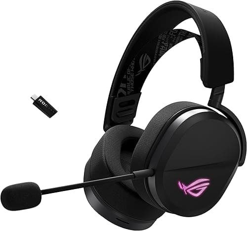 ASUS ROG Pelta - Casque gaming sans fil - connectivité tri-mode avec Speednova, membranes de 50mm plaquées en titane, micro à bande ultralarge de 10mm, batterie de 60 heures, conception légère de 309g