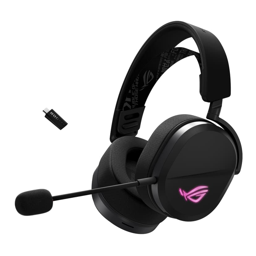 ASUS ROG Pelta - Casque gaming sans fil - connectivité tri-mode avec Speednova, membranes de 50mm plaquées en titane, micro à bande ultralarge de 10mm, batterie de 60 heures, conception légère de 309g - 1