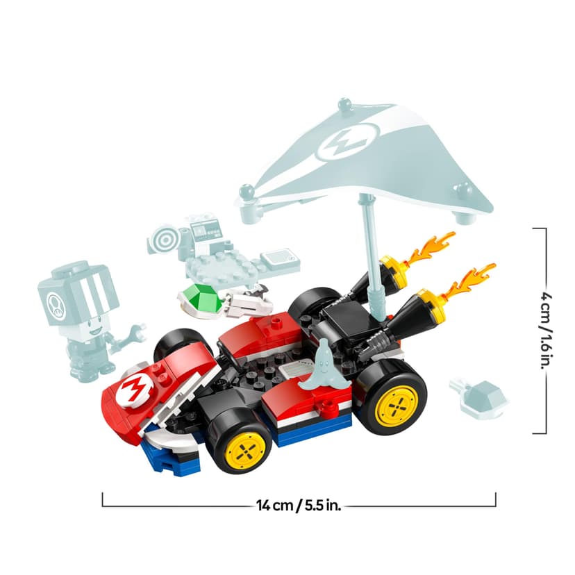 LEGO Super Mario: Mario Kart – Standard Kart, Car Toy Set for Kids, Includes a Toad Character Figure for Independent Play, Creative Birthday Gift for 7 Plus Year Old Boys, Girls and Gamers 72032 - 6