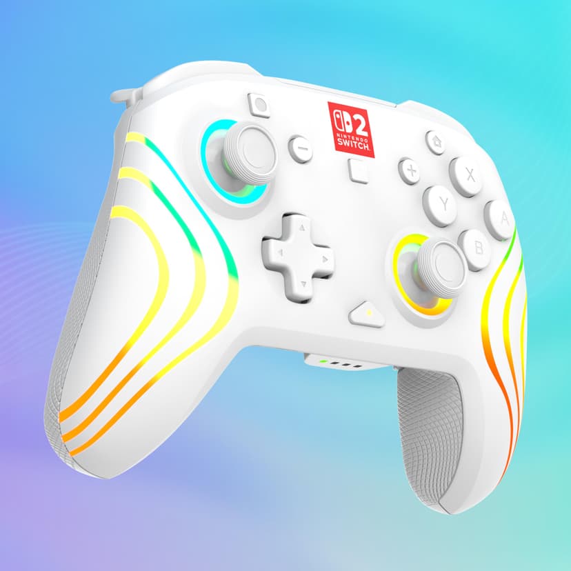Turtle Beach Afterglow Wave White Wireless RGB Gaming Controller. Officially Licensed for Nintendo Switch 2 - 7