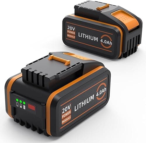Lot de 2 batteries 20 V 4,0 Ah pour batteries Worx 20 V l…