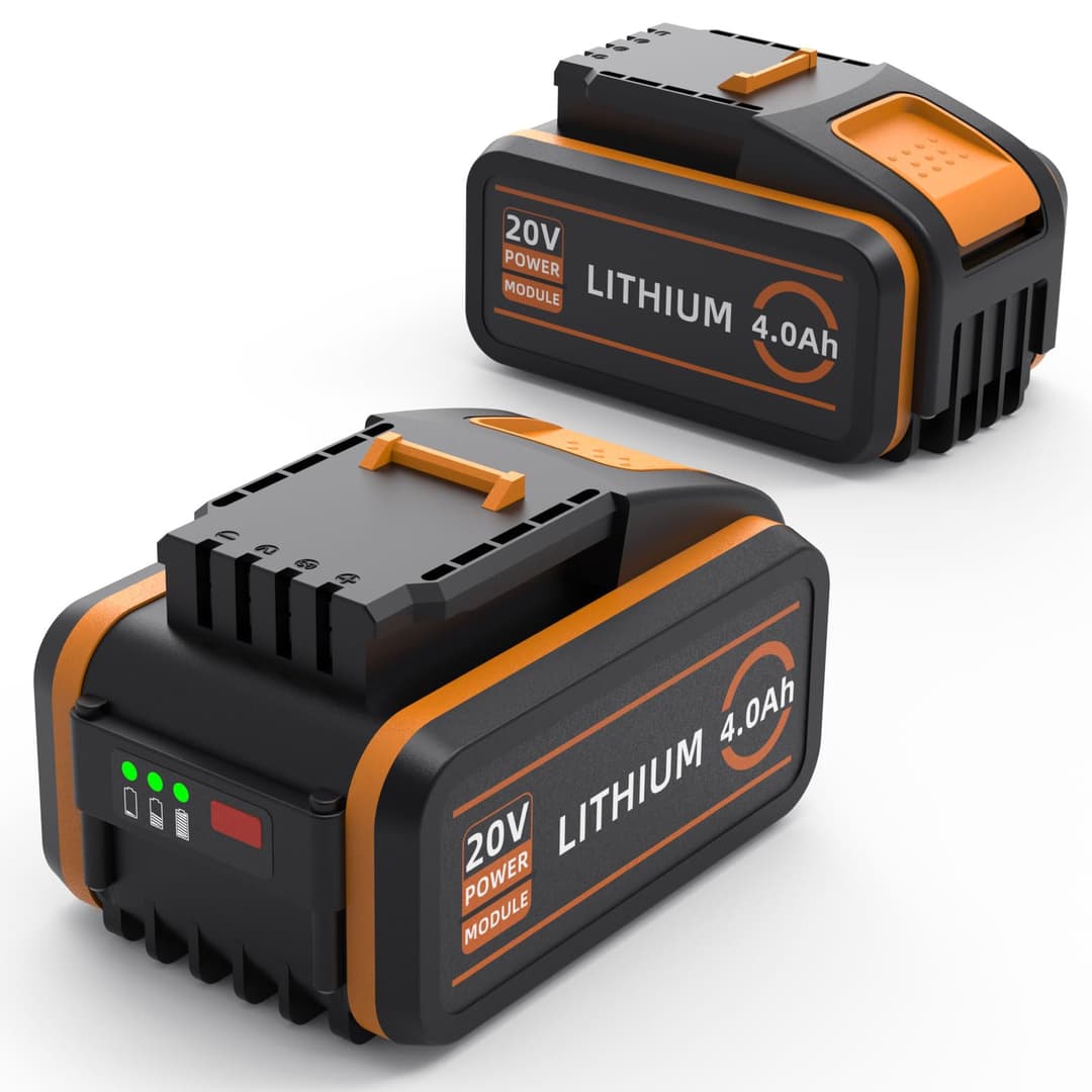 Lot de 2 batteries 20 V 4,0 Ah pour batteries Worx 20 V l…