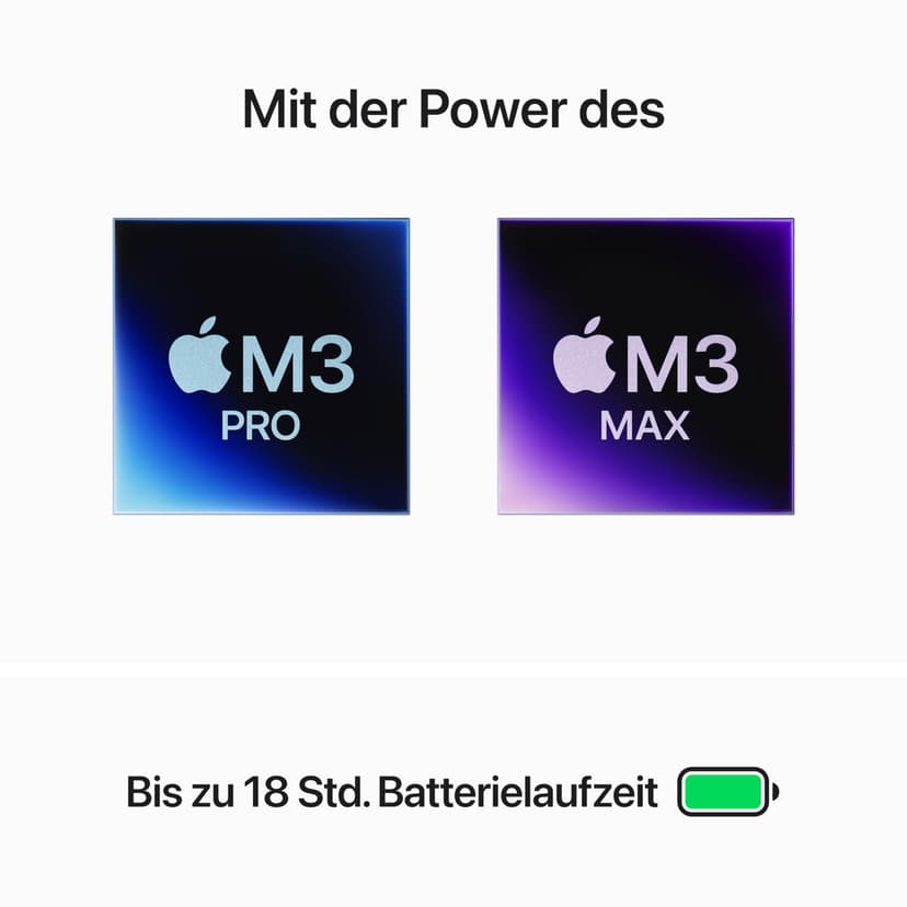 Apple 2023 MacBook Pro Laptop M3 Pro Chip mit 12‑Core CPU, 18‑Core GPU: 14,2" Liquid Retina XDR Display, 18 GB gemeinsamer Arbeitsspeicher, 1 TB SSD Speicher. Funktioniert mit iPhone, Space Schwarz - 3