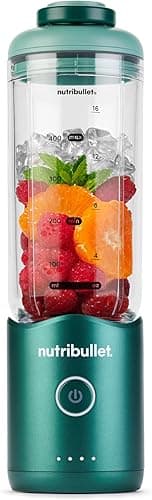 nutribullet Flex 20oz Portable Smoothies Blender with Lid and Spout Handle, Chopper, Crush Ice and Frozen Fruits, USB-C, BPA-Free Cup, Easy to Clean, Forest Green (NBP013GR)