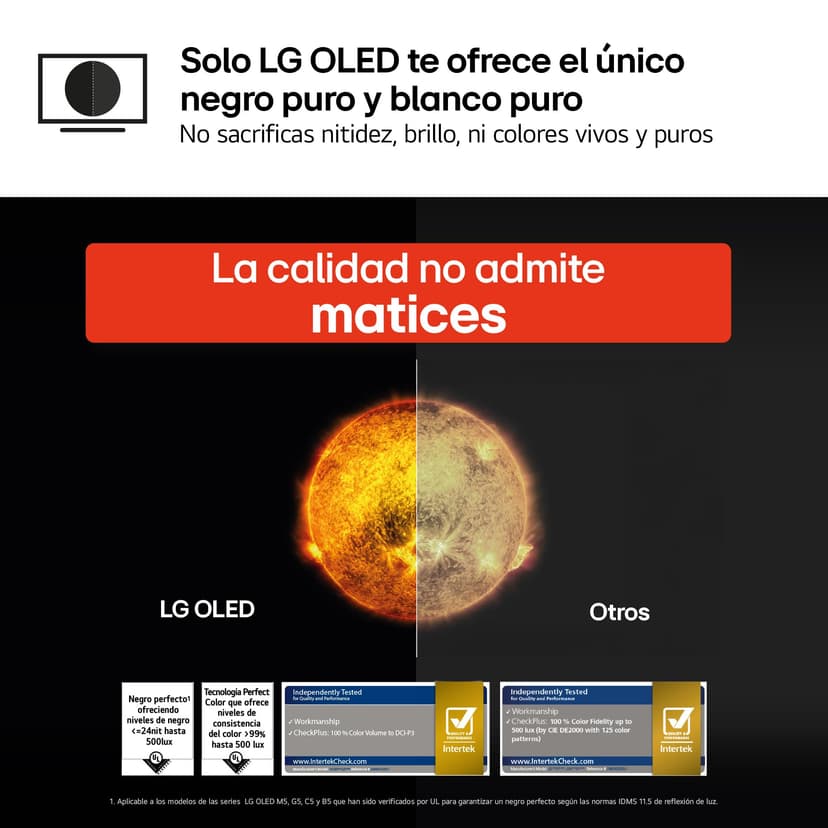 LG TV OLED OLED65C5 OLED Evo Noir Profond et Booster de luminosité 120 Hz 4K 164 cm 2025 - 5