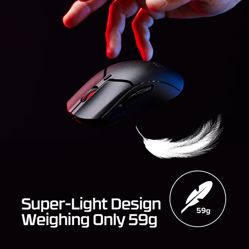 HyperX Pulsefire Haste 2 Mini Wireless Gaming Mouse for PC | Compact | Lightweight Bluetooth 2.4GHz | Black - 3