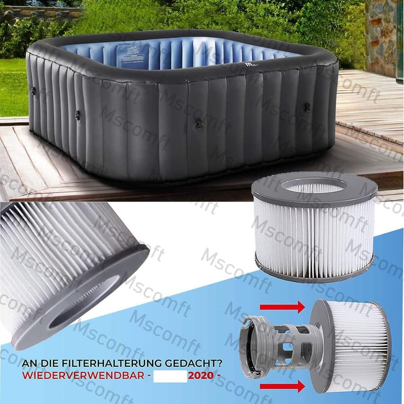 Replacement Filter for MSPA Whirlpoal Replacement Filter Cartridge Water Filter Filter for Whirlpoal, for Hot Submarine and Spa, for Inflatable Pools Water Filter Model from 2020 (Filter Holder) - 3
