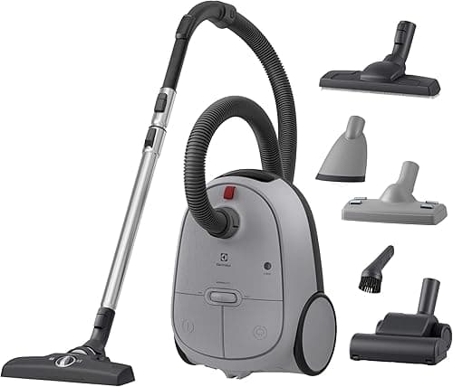 Electrolux 600 Animal, Vacuum Cleaner with Bag, Pet Hair Kit, 50% Recycled Plastic, Hygiene Filter 12 Washable, Cord 12 m XXL, EB61A5UG, Grey
