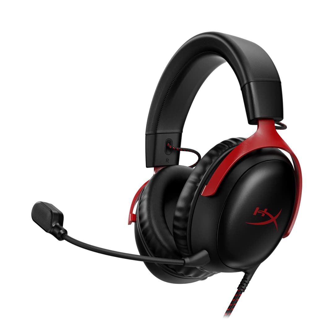 HyperX Cloud III – Casque de Gaming Filaire, PC, PS5, Xbox Series X|S, DTS, Mousse à mémoire de Forme, Microphone au Son cristallin de 10 mm, avec Suppression du Bruit, USB-C, USB-A, 3.5mm – Noir