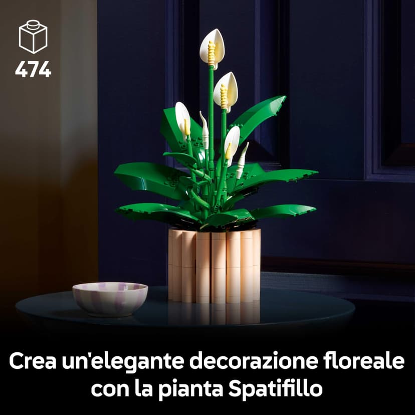 LEGO Botanicals Les Fleurs de Lune - Set de Plante Artificielle en Pot pour Adulte - Fausses Fleurs Blanches & Boutons - Décoration de Chambre ou de Salon - Idée de Cadeau pour la Fête des Mères 11504 - 2