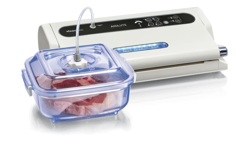 Magic Vac Axolute Professional Multifunction Vacuum Packaging Machine for Vacuum Bags, with Powerful Motor and Vacuum Packaging Kit, Patented System Made in Italy, White - 2