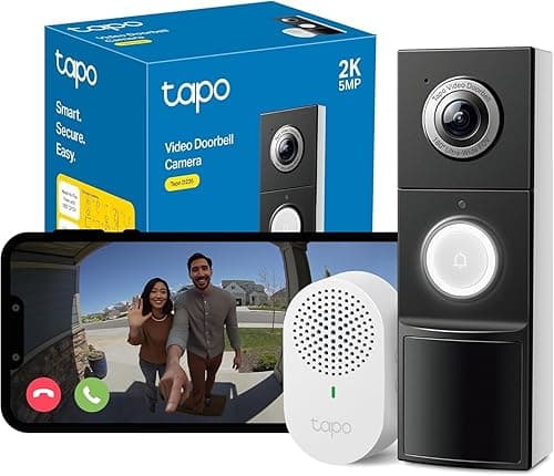 Tapo TP-Link D235 Wi-Fi Security Camera, 2K HD Resolution, 360 Degree Rotation with Tilt, Color Night Vision, Two-Way Audio, Motion Detection, IP65 Waterproof