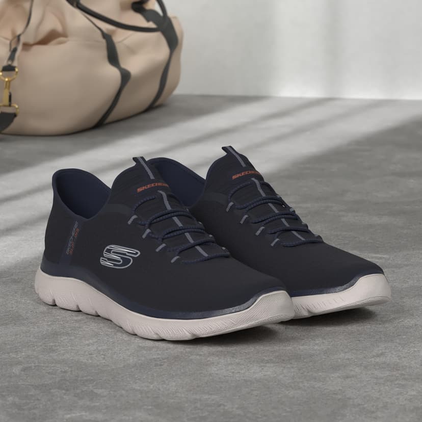 Skechers Men's Summits High Range Trainers, Navy Mesh/Trim, 8 UK - 2
