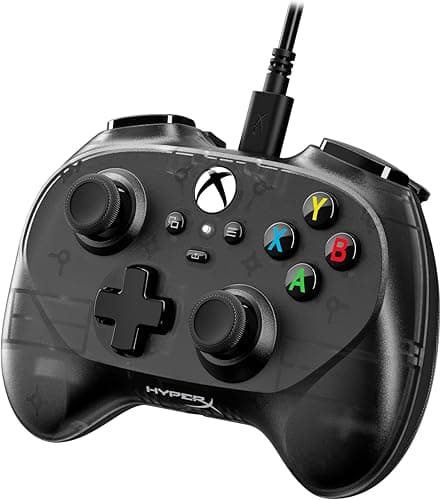 HyperX Clutch Tan - Manette gaming mini compacte noire avec câble pour Xbox Series X|S sous licence et fonctionnalité complète