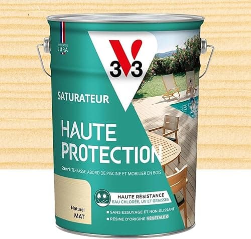 V33 Saturateur bois extérieur Naturel mat - Pour terrasse…