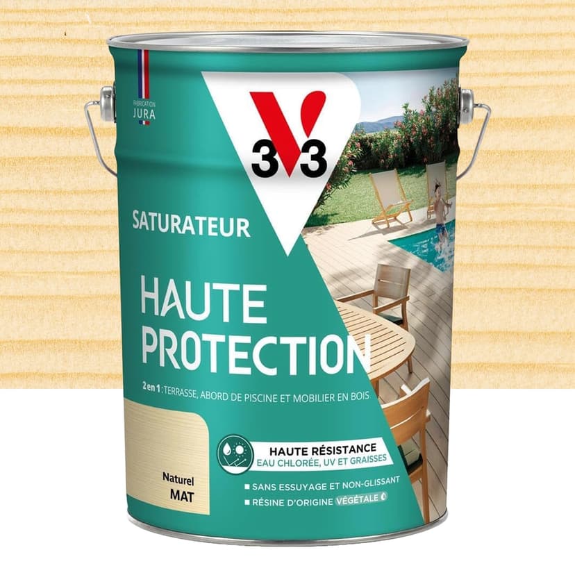 V33 Saturateur bois extérieur Naturel mat - Pour terrasse… - 1