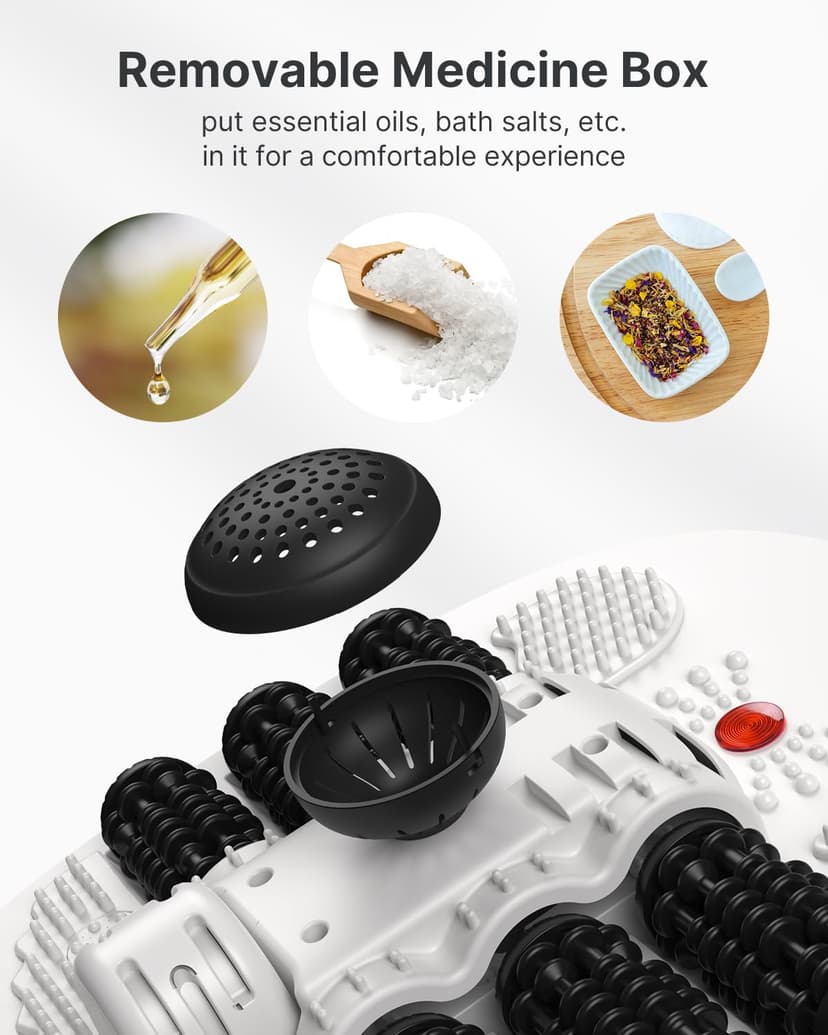RENPHO Foot Spa and Massager with Heater, Gifts for Women, Foot Spa with Auto Roller, with 3 Modes Massage, Adjustable Timer and Temperature, Black - 5