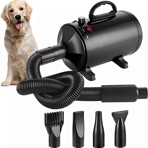 Memows Dog Hair Dryer, 2800W Pet Grooming Hair Dryer, Ste…