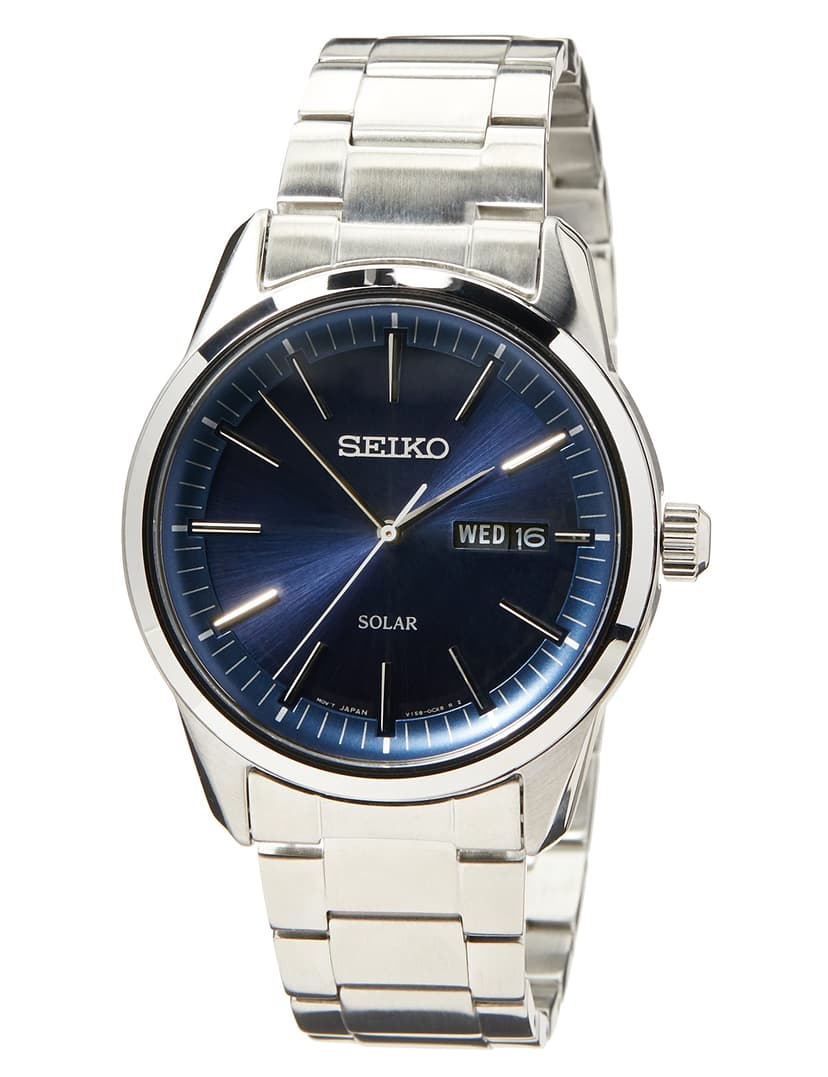 Seiko Montre solaire homme acier inoxydable bracelet méta… - 1